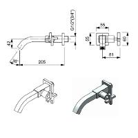 Torneira Lavatorio De Parede Celite Lotus Cromada B5003cacrb - 2