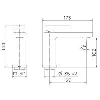 Torneira Lavatorio Docol New Edge Cobre Escovado 00925069 - 3