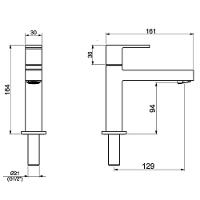 Torneira Lavatorio Mesa Perflex Flaunt Preto Fosco 10739924 - 2
