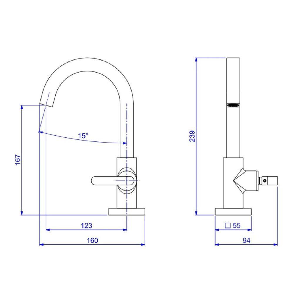 Torneira Lavatorio Mesa Bica Alta Deca Soul 1198.bl38.mt - 6