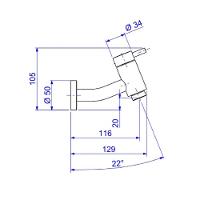 Torneira Lavatorio Deca Link Parede Curta Cromada 1174.c.lnk - 2