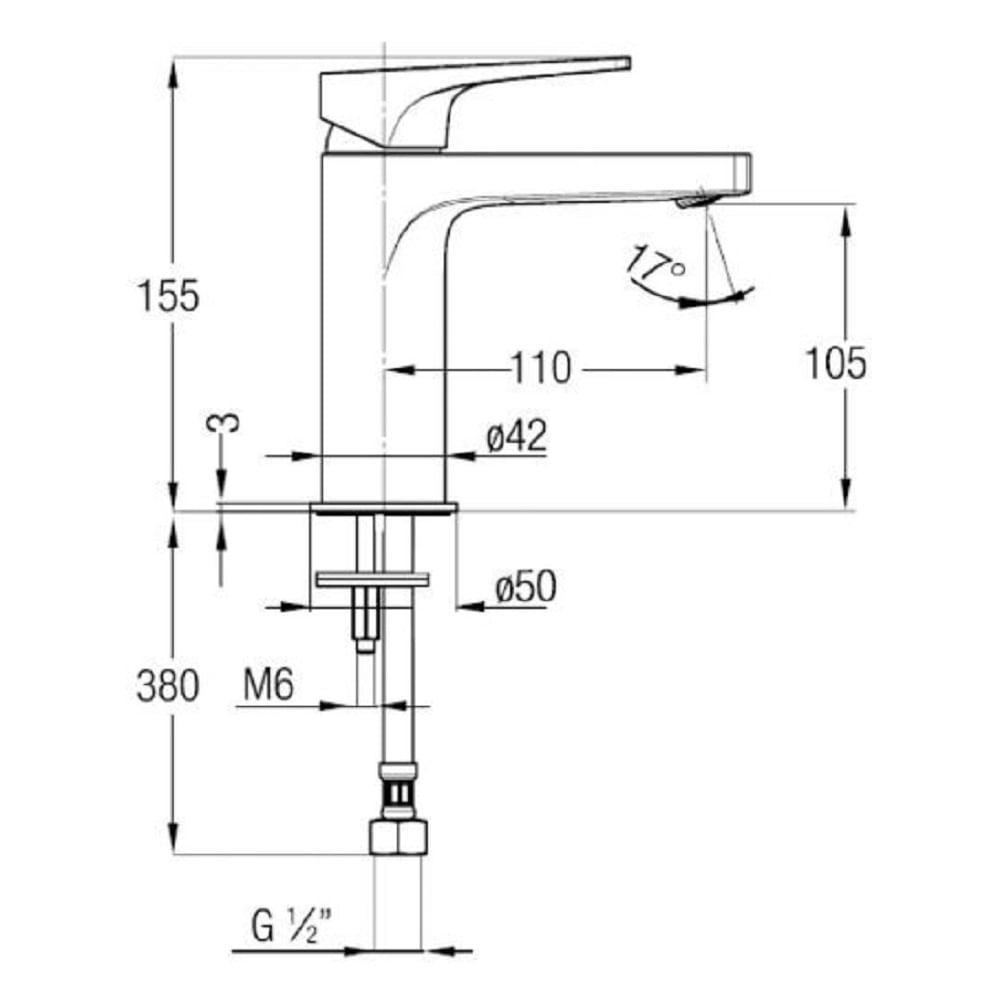 Torneira Misturador Lavatorio Incepa Misano Mesa B5002imcr0 - 2