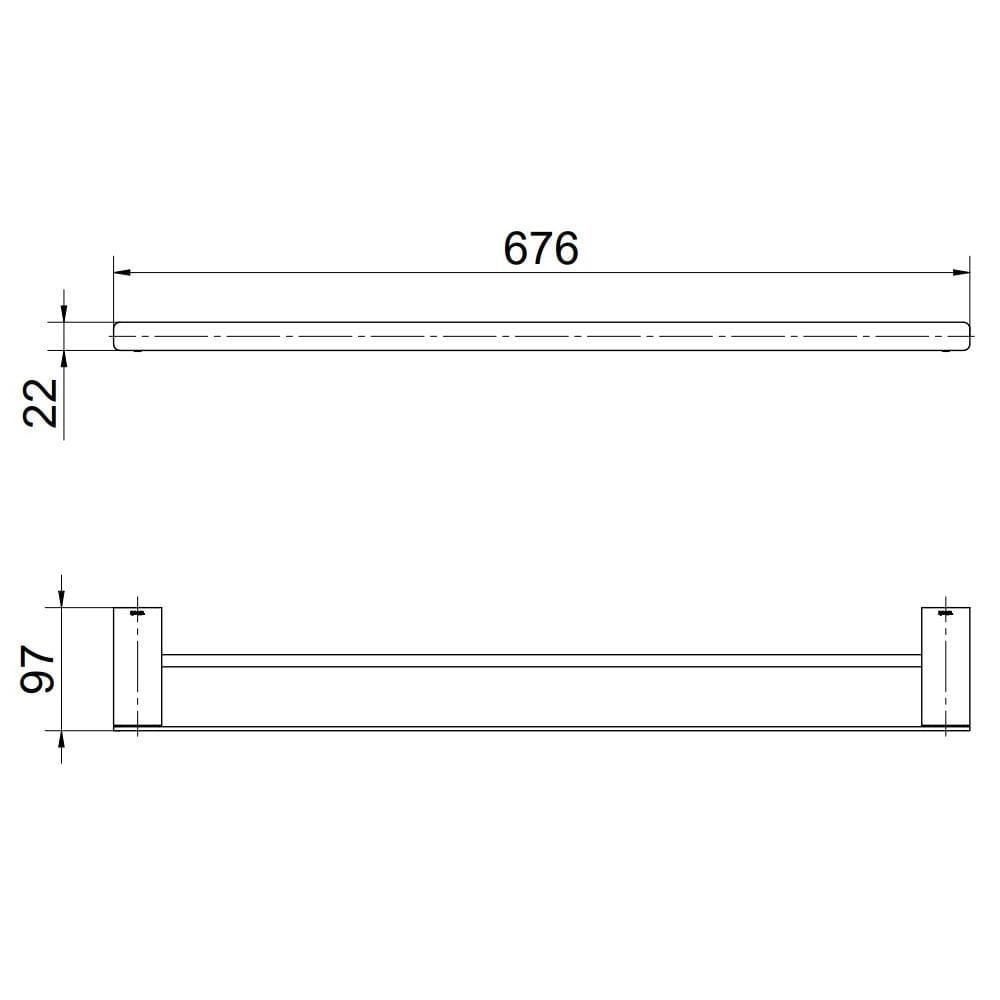 Porta Toalhas Duplo Docolflat Onix 010137ce - 8
