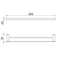 Porta Toalhas Duplo Docolflat Onix 010137ce - 7