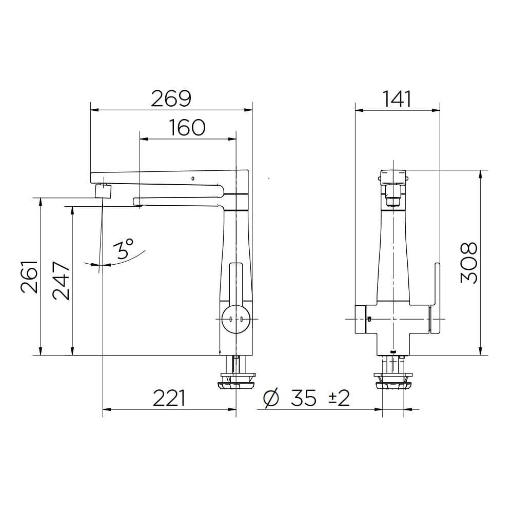 Torneira Monocomando Cozinha Nova Docol Vitalis 90015796006 - 2