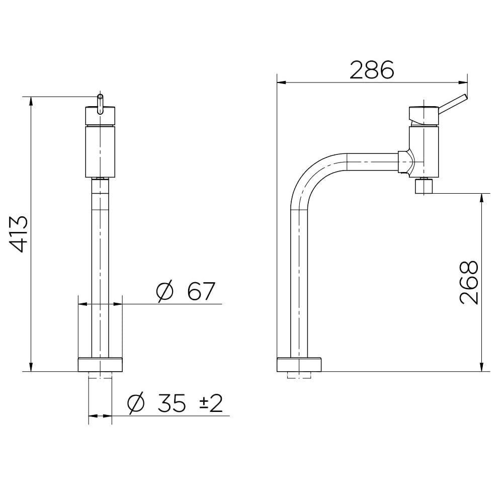 Torneira Monocomando Cozinha Docol Loggica Coldstart 578106 - 3