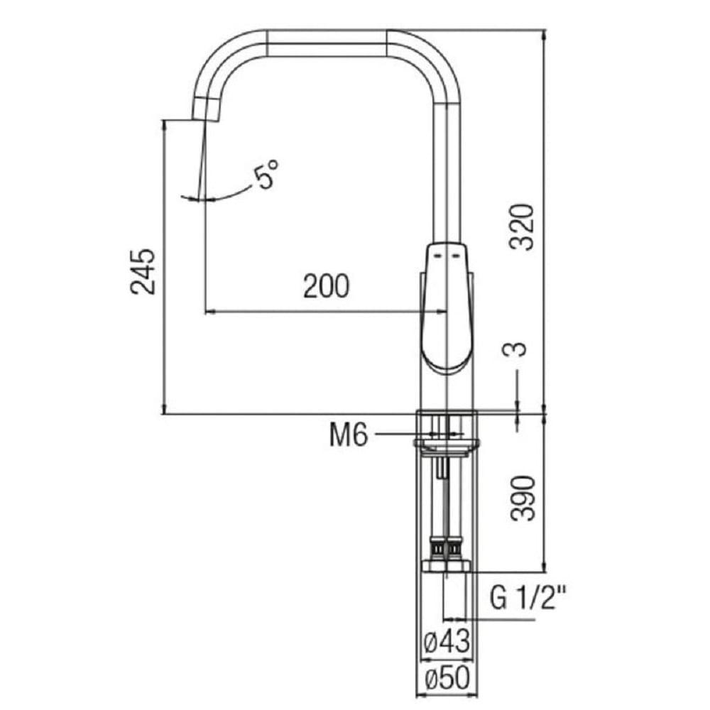 Torneira Monocomando Cozinha Celite Noronha Cr B5008cucr0 - 4