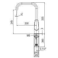 Torneira Monocomando Cozinha Celite Noronha Cr B5008cucr0