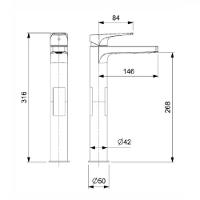 Torneira Mono. Lavatório Bica Alta Celite Noronha B5003cucr0 - 2