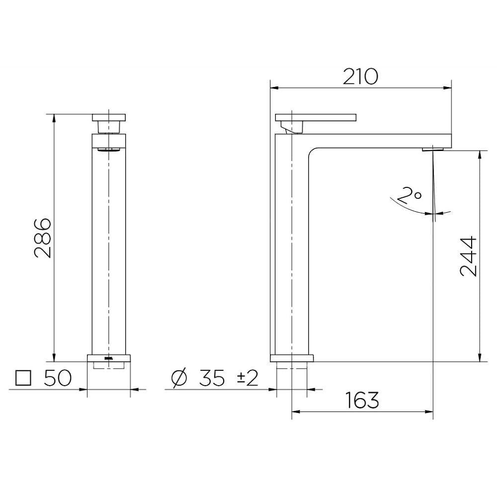 Torneira Mon. Lavatorio Docol New Edge Cobre Escovado 925469 - 2