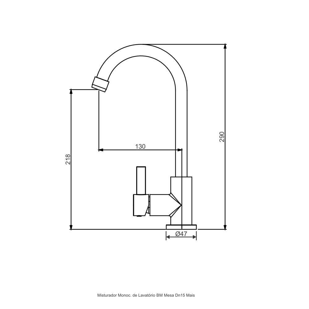 Torneira Misturador Lavatorio Perflex Mais Pt Fosco 10749924 - 2