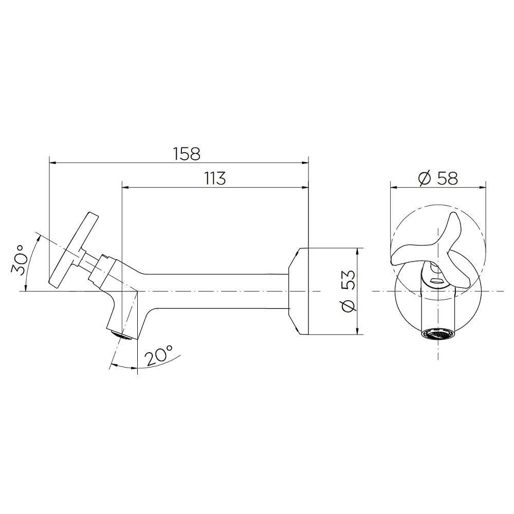 Torneira Parede Longa Docol Nova Pertutti Cromada 00903606 - 3