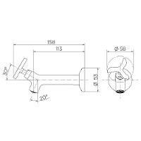 Torneira Parede Longa Docol Nova Pertutti Cromada 00903606 - 4