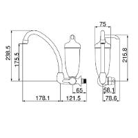 Torneira Parede C/purificador Lorenzetti Acqua Bella 7411812 - 3