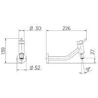 Torneira Parede Arejador Docol Nova Loggica Cromado 1271106 - 2