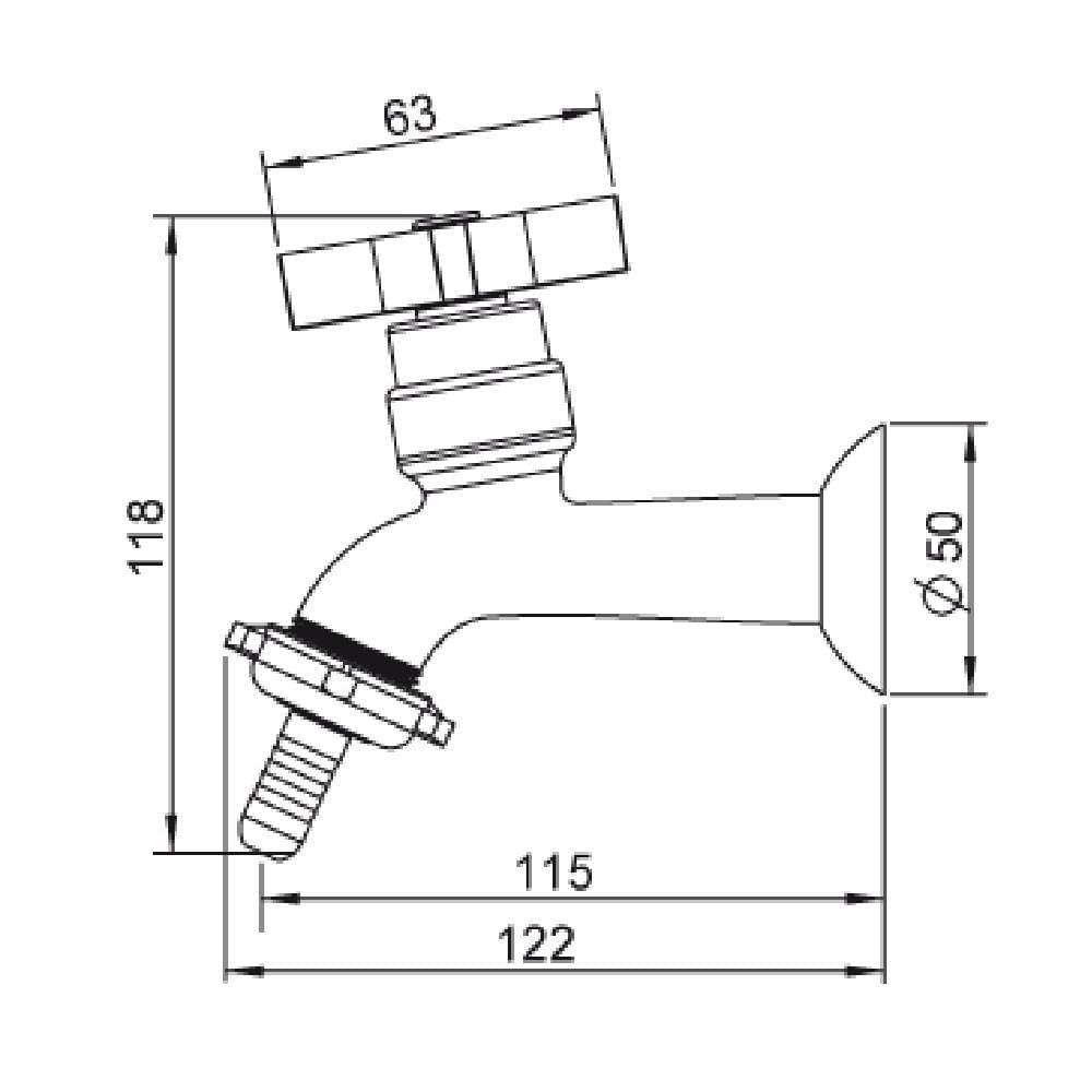 Torneira Para Tanque e Jardim Lorenzetti Lorenclub 7012061 - 2