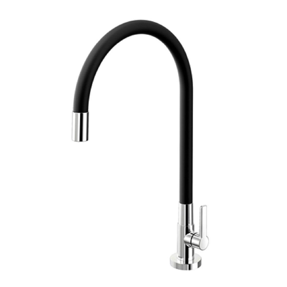 Torneira Para Cozinha Mesa Docol Galiflex Preta/cr 966957 - 1