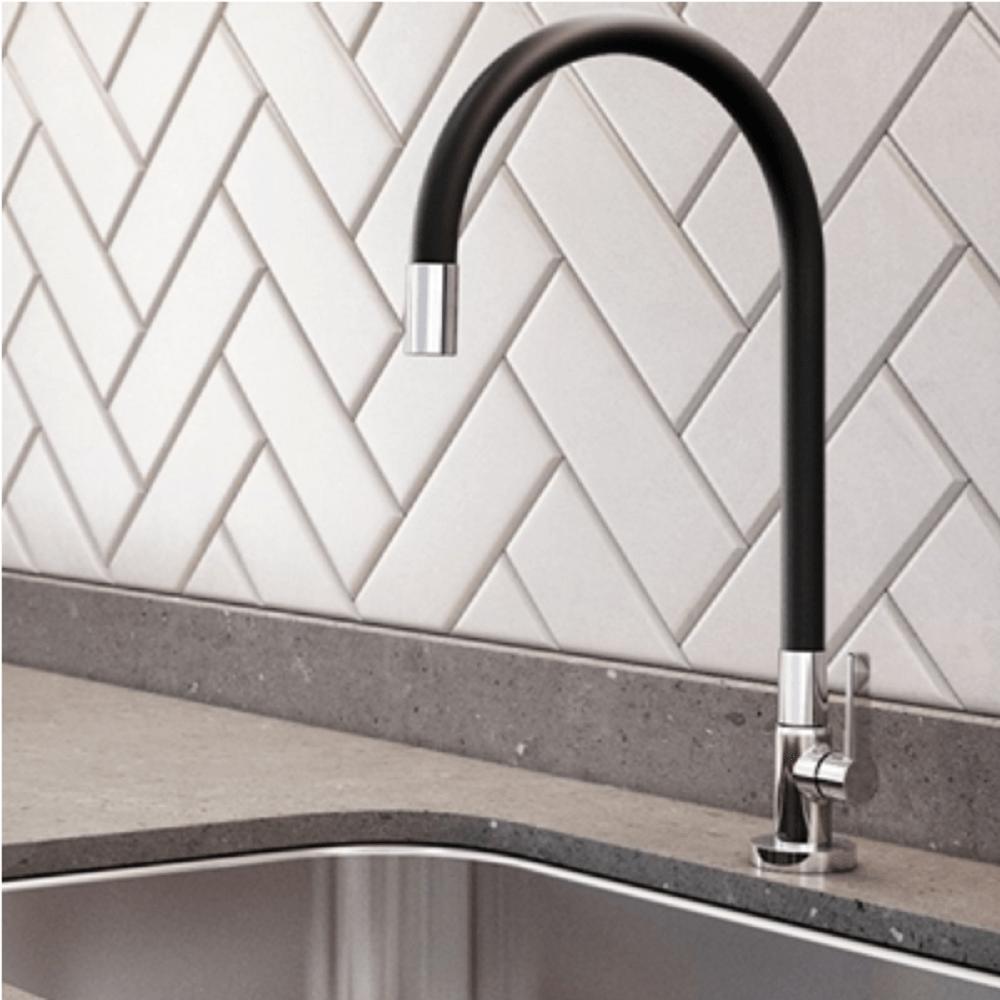 Torneira Para Cozinha Mesa Docol Galiflex Preta/cr 966957 - 2