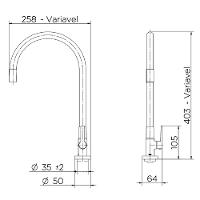 Torneira Para Cozinha Mesa Docol Galiflex Preta/cr 966957 - 4