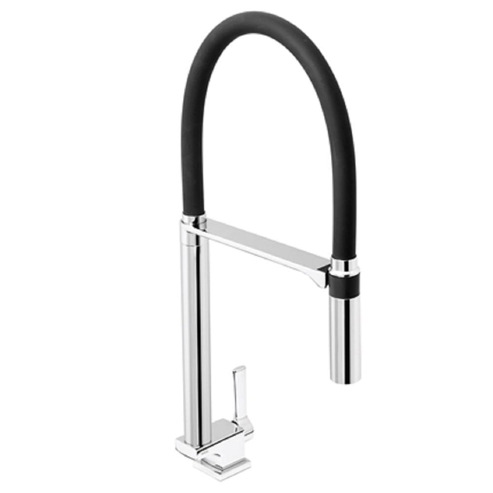 Torneira Para Cozinha Mesa Bica Alta Docol Doc Preta 738957 - 2