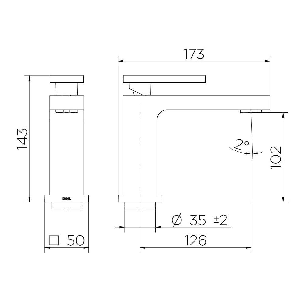 Torneira Monocomando Lavatorio Docol New Edge Grafite 925370 - 3