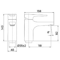 Torneira Monocomando Lavatorio B. Baixa Docol Lift Cr 795906 - 3