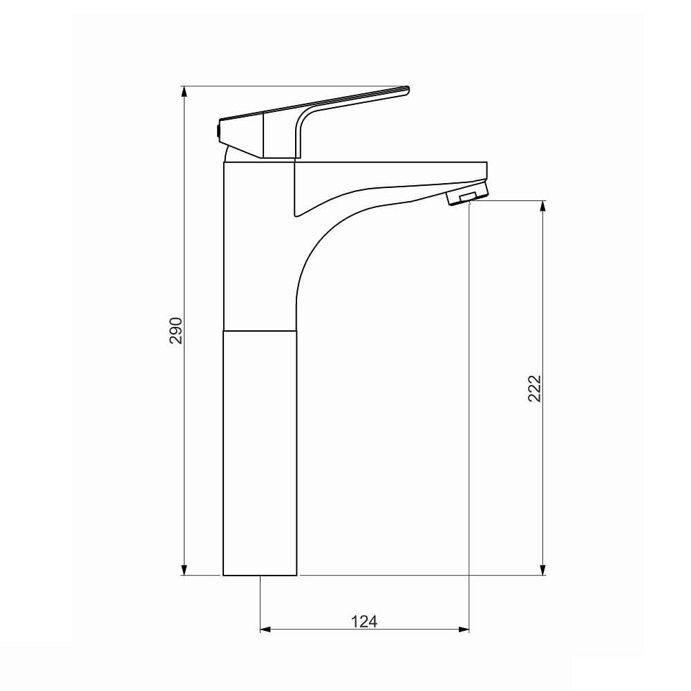 Torneira Monocomando Lavatorio Alto Perflex Led Cr 10752910 - 4