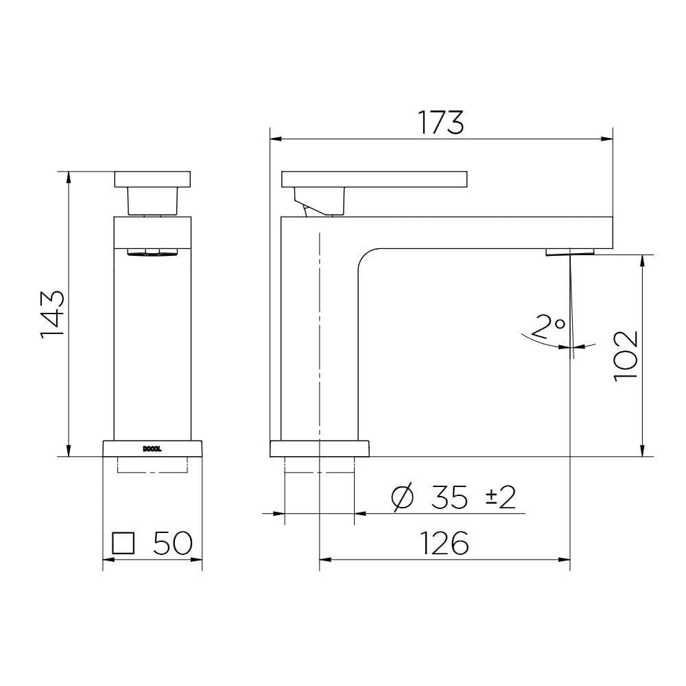 Torneira Monocomando Docol New Edge Cobre Escovado 00925369 - 3