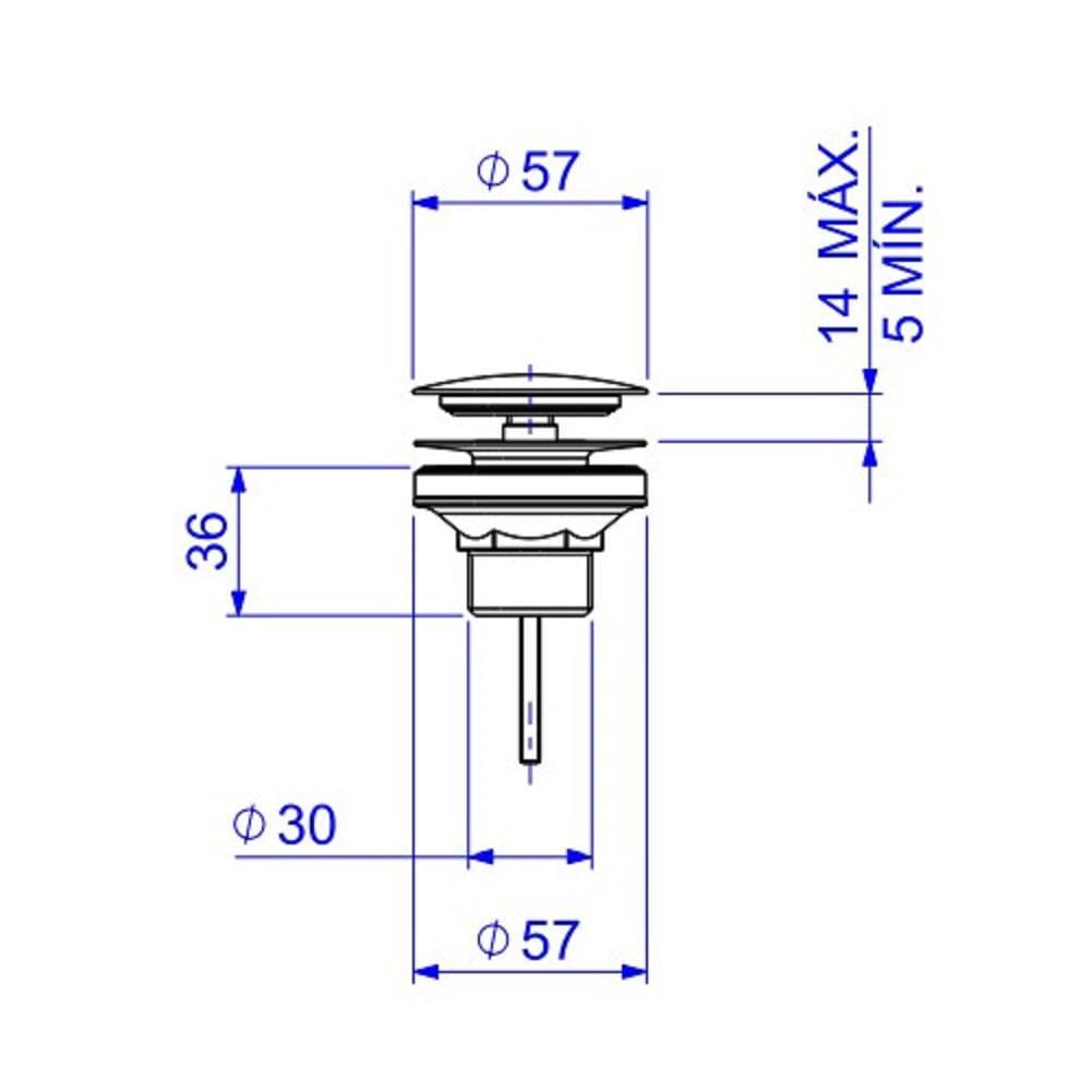 Válvula De Escoamento Lavatorio Deca Black Matte 1601.bl.mt - 2
