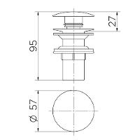 Valvula Lavatorio Docol Click Clack 7/8 On Onix Pvd 009224ce - 3