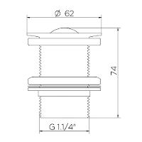 Valvula Escoamento Tanque Docol 2.1/2-1.1/4 Cromado 00987906 - 2