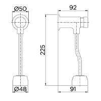 Valvula Mictorio Docol Pressmatic Compact Cromada 17010306 - 2