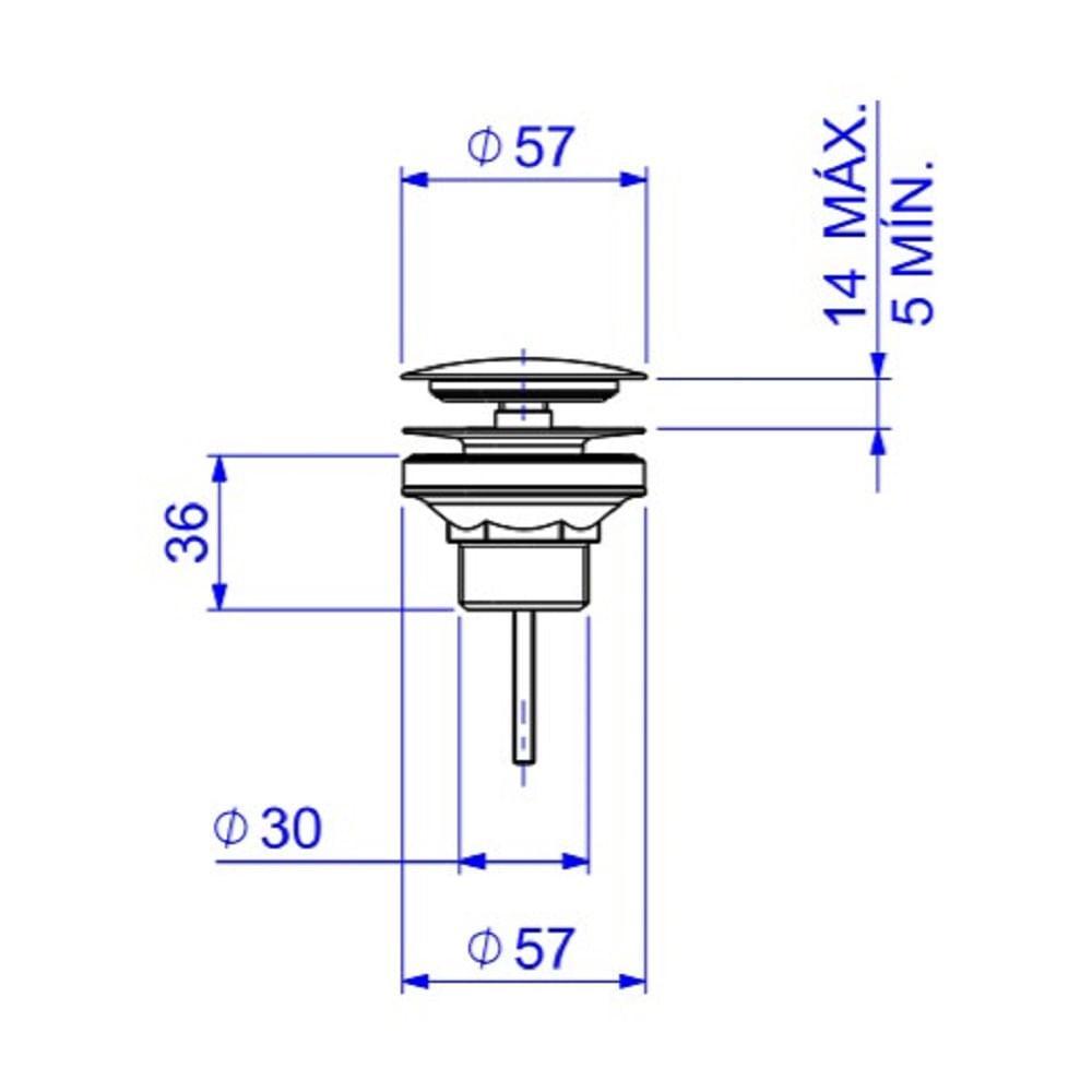 Valvula De Escoamento Lavatorio Deca Gold Matte 1601.gl.mt - 2
