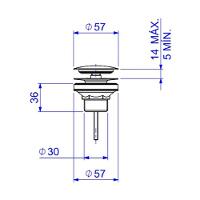 Valvula De Escoamento Lavatorio Deca Gold Matte 1601.gl.mt - 2