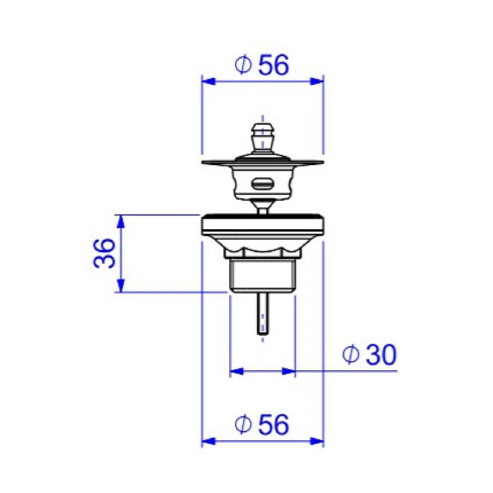 Valvula De Escoamento Deca P. Lavatorio/cuba/bide Cr 1602.c - 2