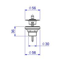 Valvula De Escoamento Deca P. Lavatorio/cuba/bide Cr 1602.c - 2