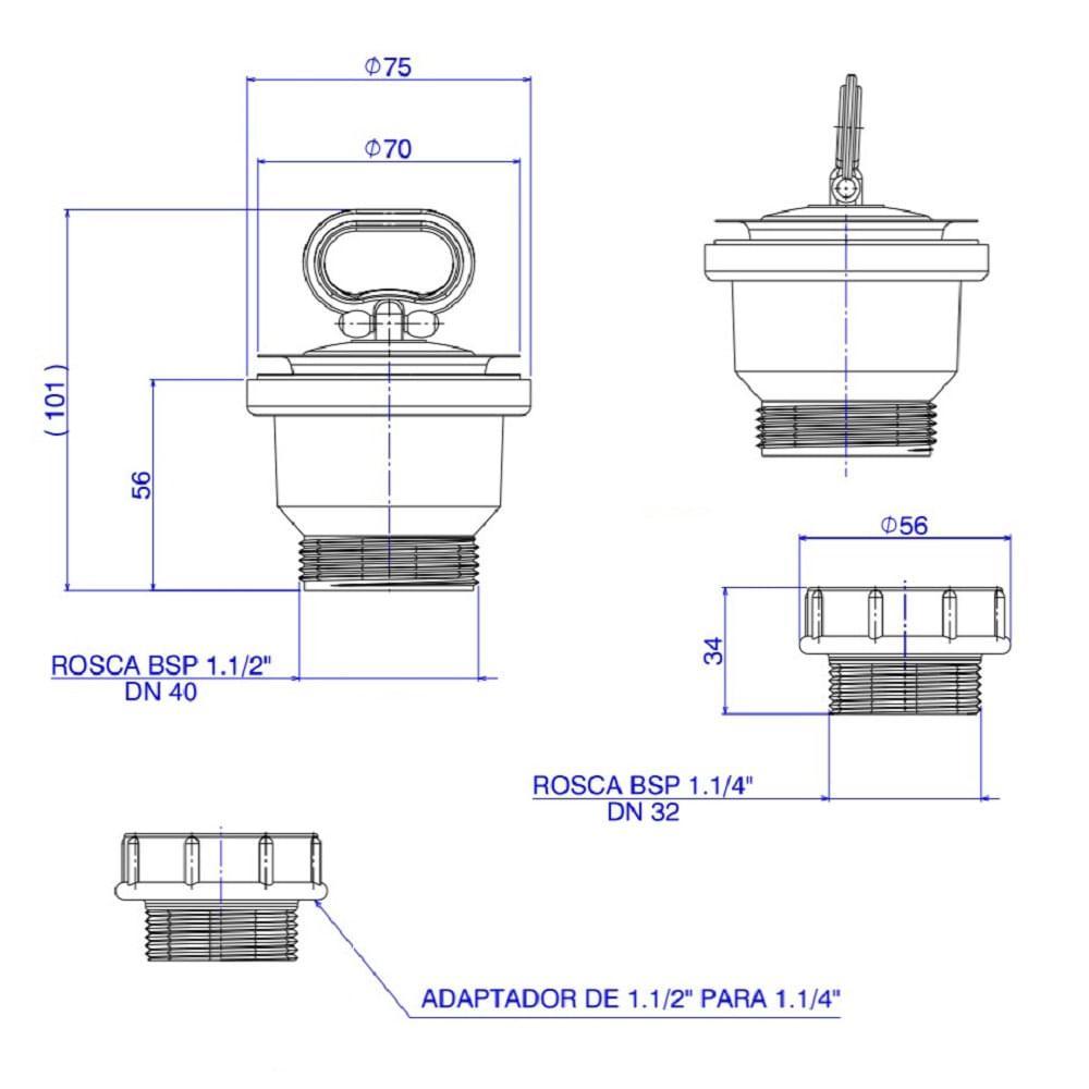 Valvula De Escoamento Deca Para Tanque Sem Ladrao 1606.c.duo - 2