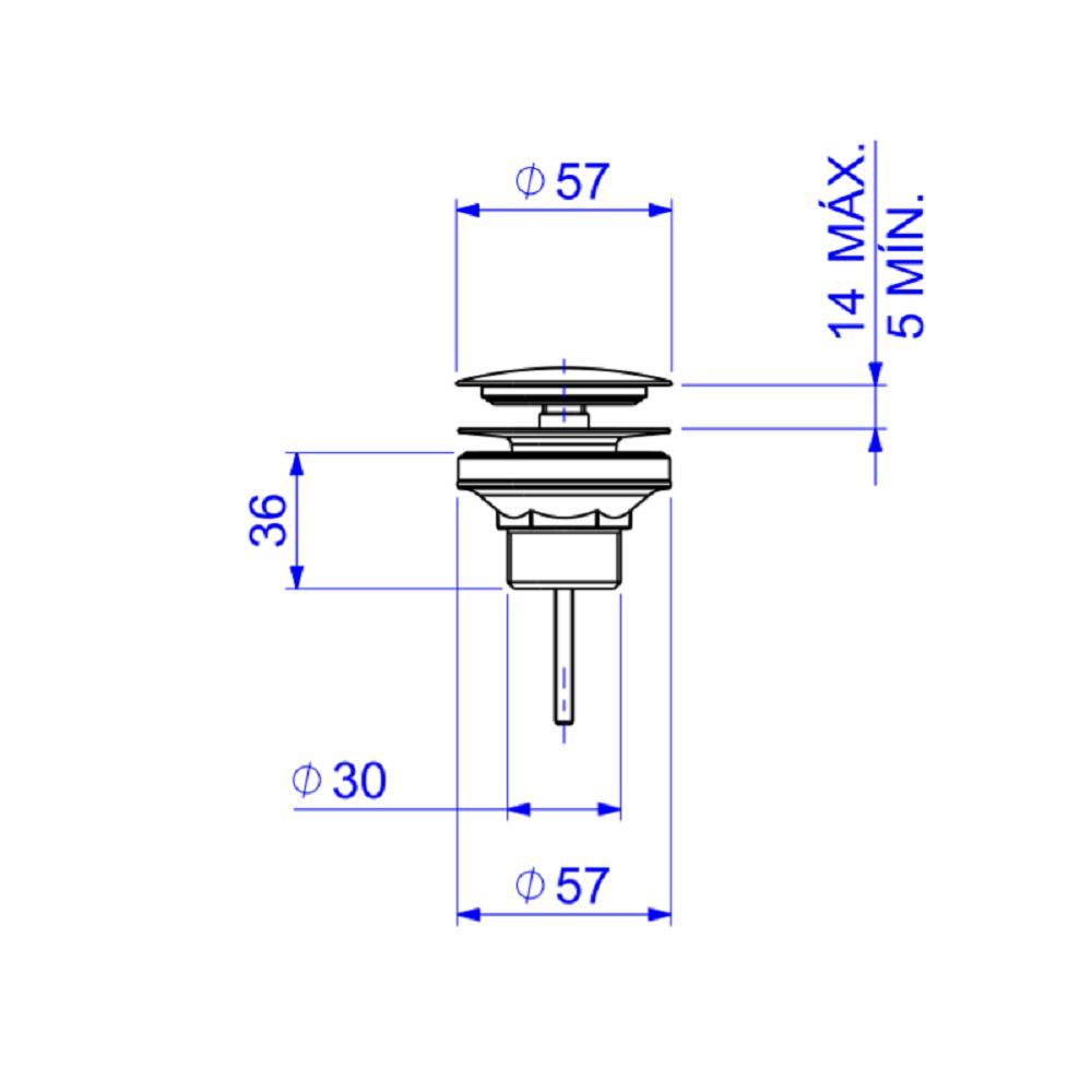 Valvula De Escoamento Deca Luxo Lav/cuba/bide 1601.gl.rd - 4