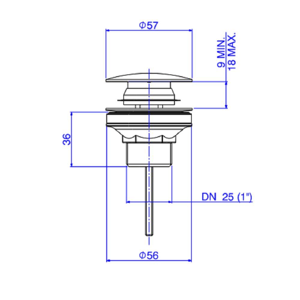 Valvula De Escoamento Deca De Click Lavatorio 1601.gl.cli.rd - 2