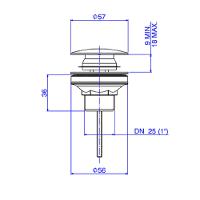 Valvula De Escoamento Deca De Click Lavatorio 1601.gl.cli.rd - 2