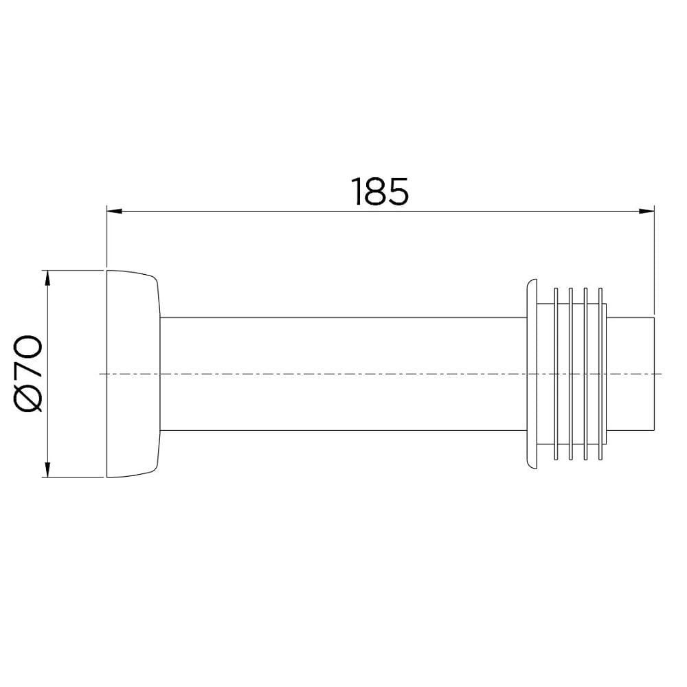 Tubo Ligacao Bacia 20cm Docol Grafite Escovado Pvd 00589270 - 2