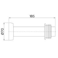 Tubo Ligacao Bacia 20cm Docol Grafite Escovado Pvd 00589270 - 2