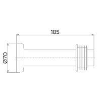 Tubo Ligacao 20cm Docol Vaso Sanitario 1.1/2 Onix 005892ce - 2