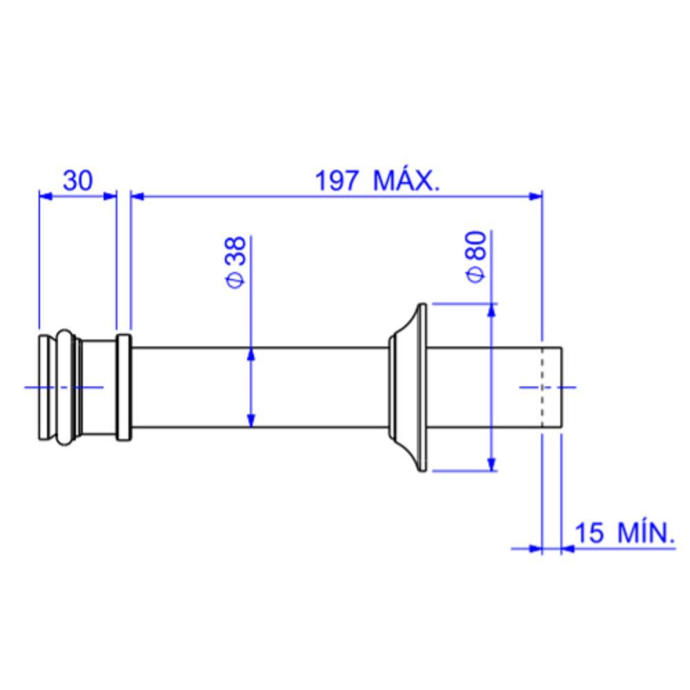 Tubo De Ligacao Deca Para Vaso Sanitario Cromado 1968.c - 2