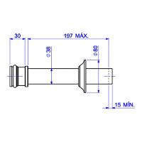 Tubo De Ligação Deca Para Bacia Black Noir 1968.bl.no - 2
