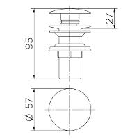Válvula de Saída D'água Click Clack Ouro Escovado 00922472 - 2