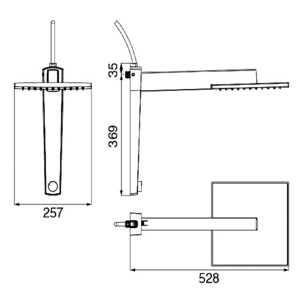 Chuveiro Lorenzetti Acqua Century 127v 5500w Preto 7510602 - 3