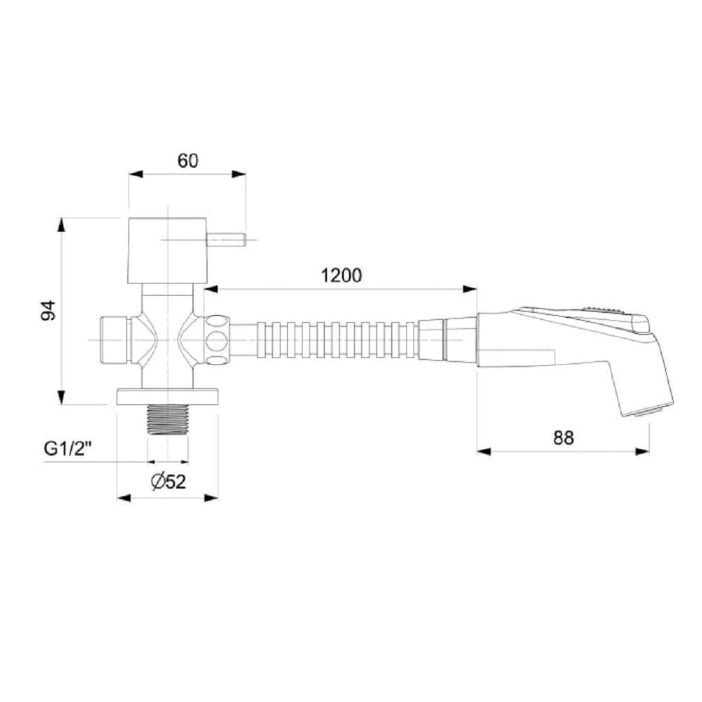 Ducha Higienica C/ Deriv Celite Basic Preto Matte B5062c7r0b - 4