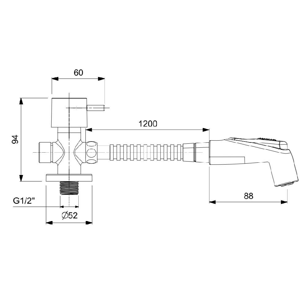 Ducha Higienica Celite Basic Com Derivação Cr B5007c7crb - 2