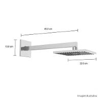 Chuveiro Deca 1992.c.ct C/ Tubo Parede Quadrado-cromado - 5